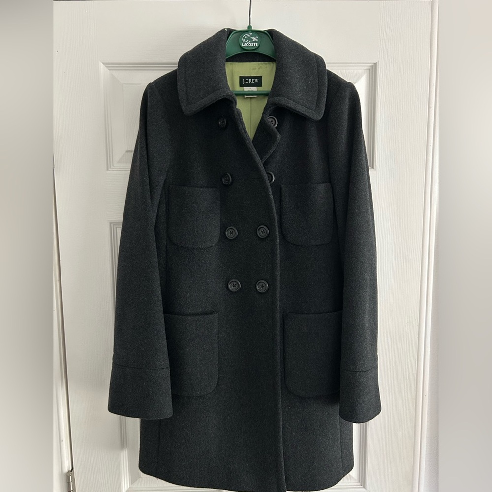 J. Crew dark gray Pea Coat with Wide Lapel Collar